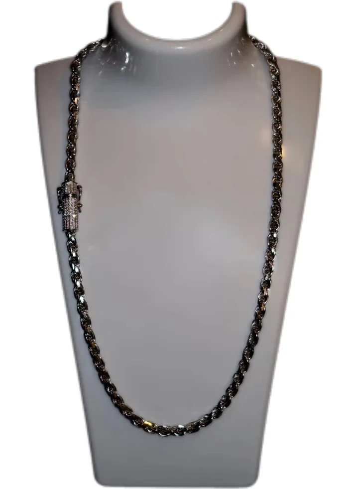 Rope Chain Diamond Lock 4.7mm — La Lux Oslo