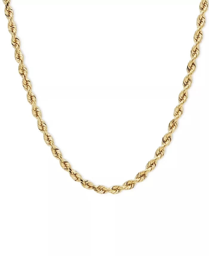 10K Gult Gull 4mm Rope Chain — La Lux Oslo
