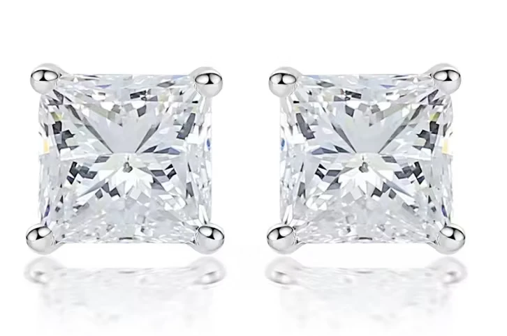 Princess Cut Øredobber 5mm — La Lux Oslo