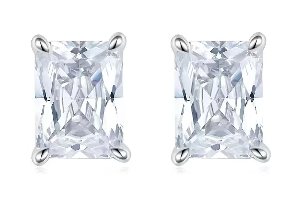 Emerald Cut Øredobber — La Lux Oslo